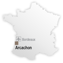 map Situation de l'hôtel Thalazur Arcachon