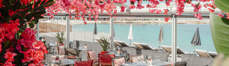 Le restaurant de plage de notre hôtel Thalazur Bandol île-Rousse*****